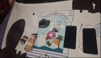 Material apreendido na ocorrência